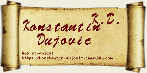 Konstantin Dujović vizit kartica